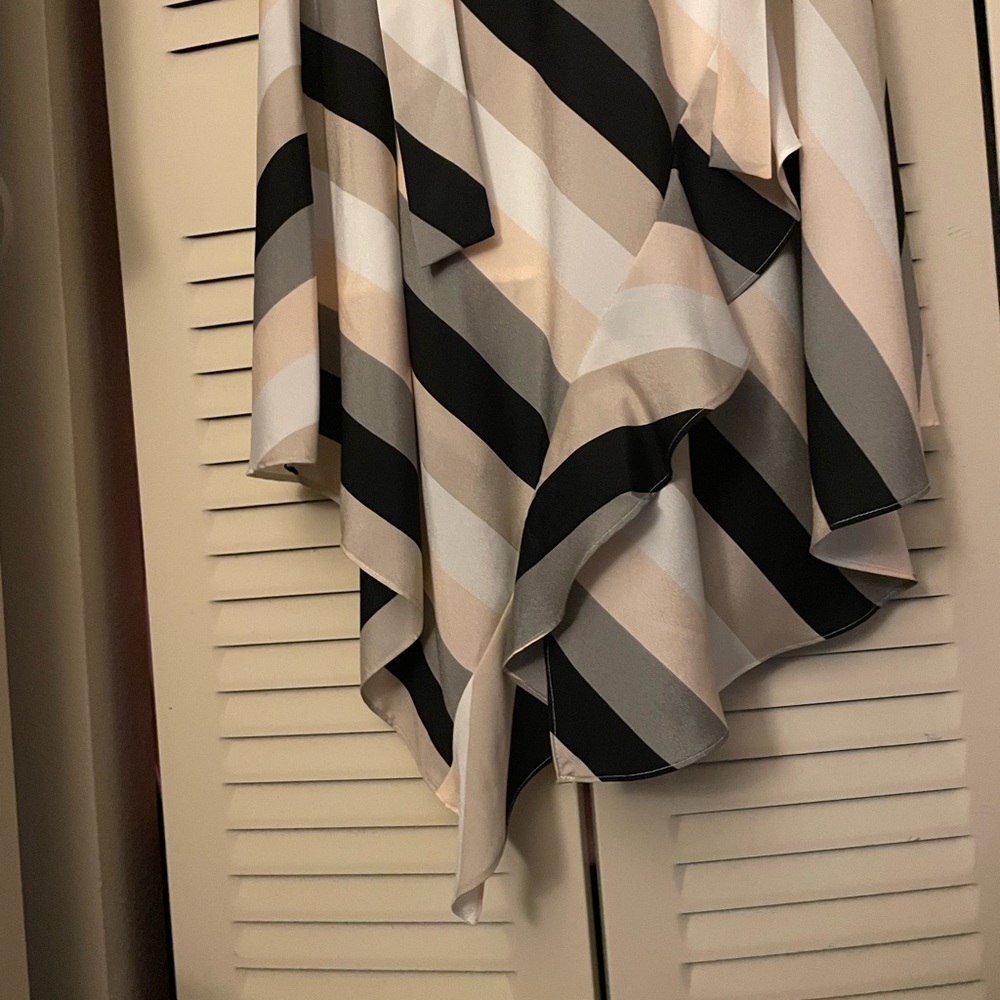 NWT: Calvin Klein Asymmetrical Strip Dress - Picture 4 of 8